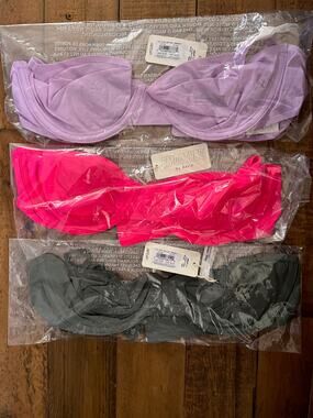 AEIRE Mesh Smootheze Bra's 34 C Full Coverage unlined underwire 3 Pack